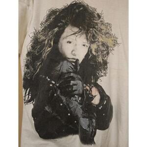 VTG Bon Jovi T Shirt Adult Large White Single Stitch 1988 80s Concert Tour Tee